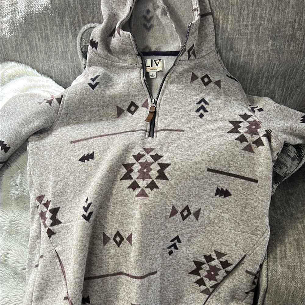 Men's Gray Patterned Sweater